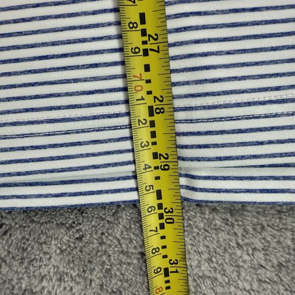 Vineyard Vines Polo Shirt Men’s M Gray Blue Stripe On-The-Go Sankaty Performance - Picture 8 of 11